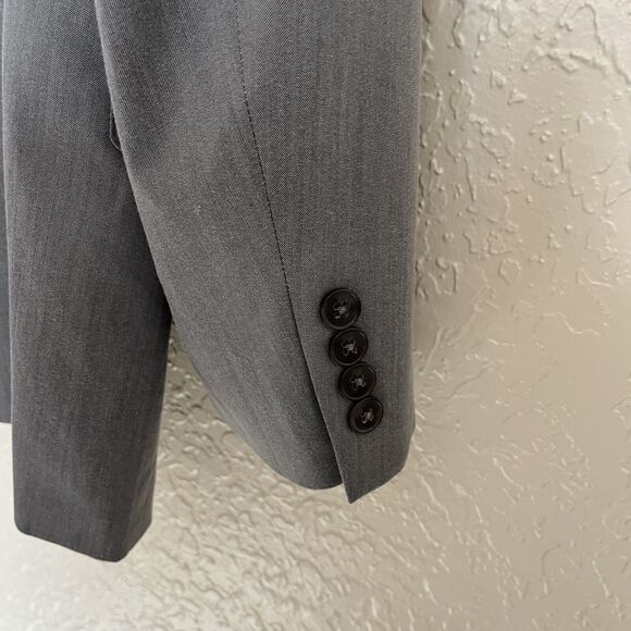 Calvin Klein | Jacket XS Gray Polyester Viscose Twill Blazer Sport Coat 36S - Picture 5 of 7